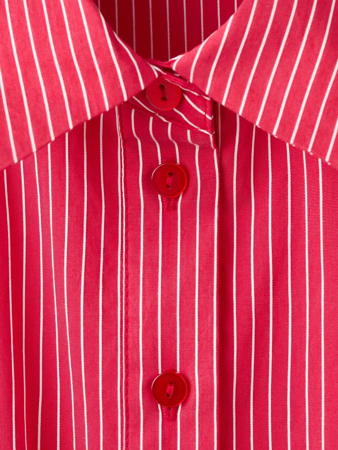 Striped A-Line Mini Dress with Waist-Tie-Up
