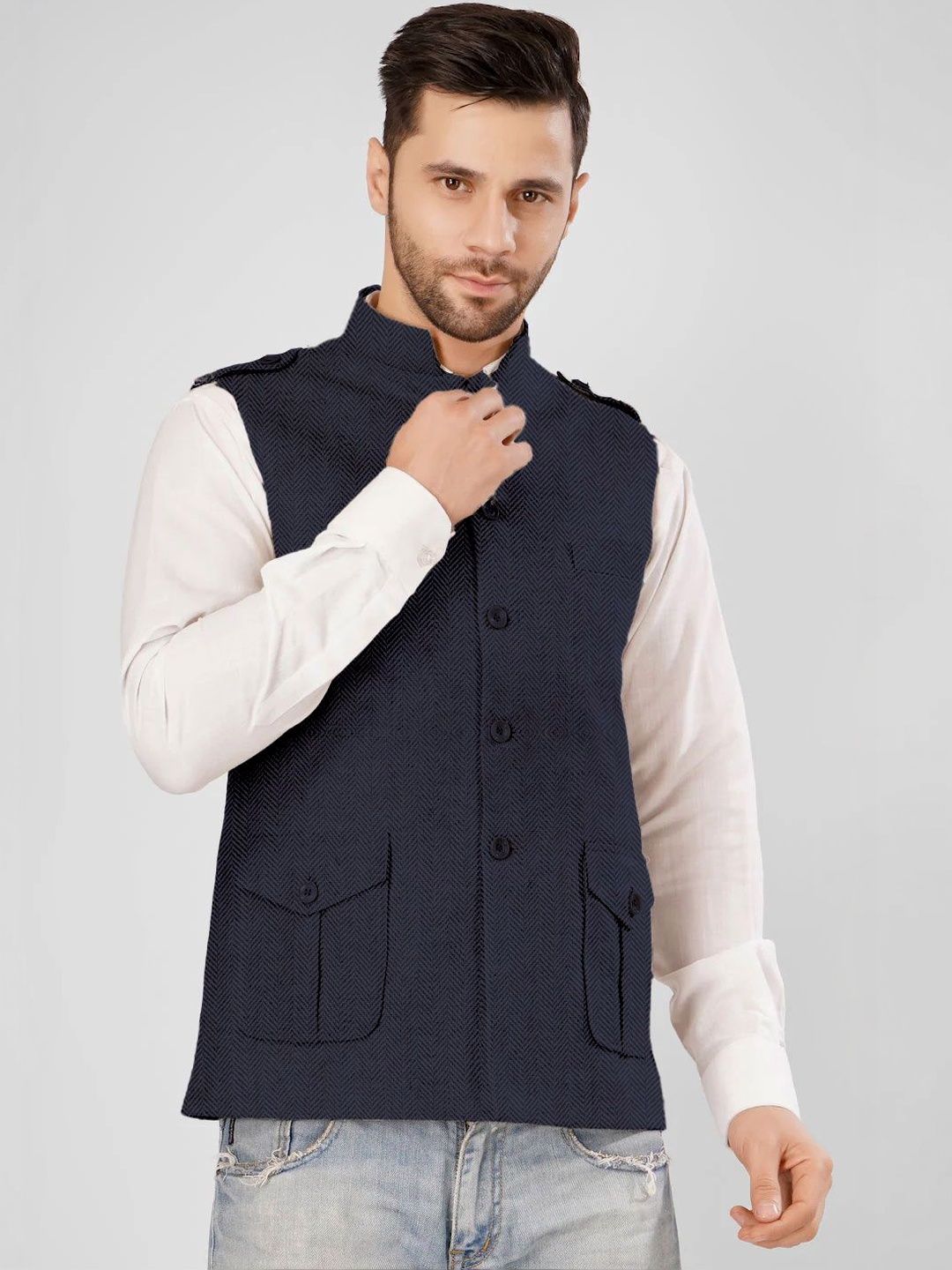 Wintage Woven Design Nehru Jackets