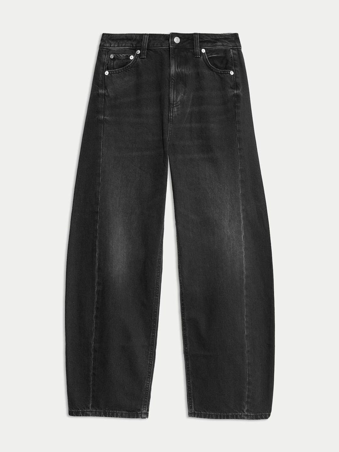 Mid Rise Barrel Jeans