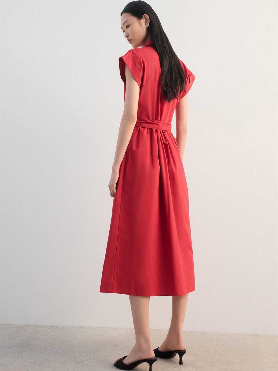 Pure Cotton Shirt Midi Dress