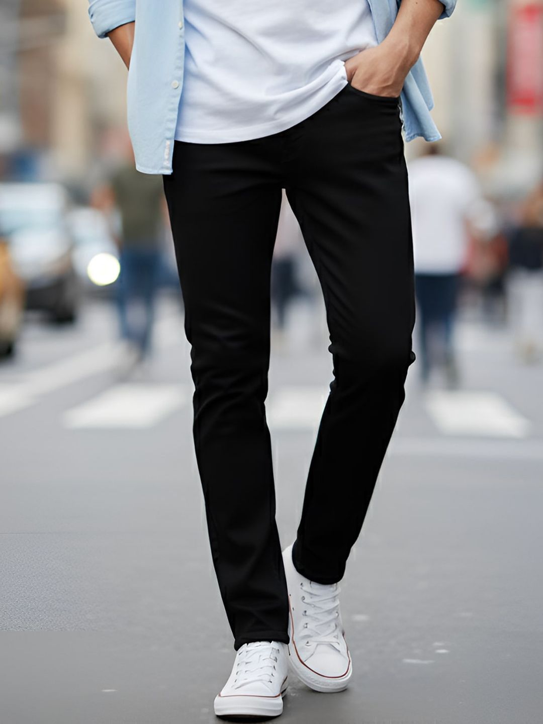 Urbano Fashion Men Slim Fit Clean Look Stretchable Jeans