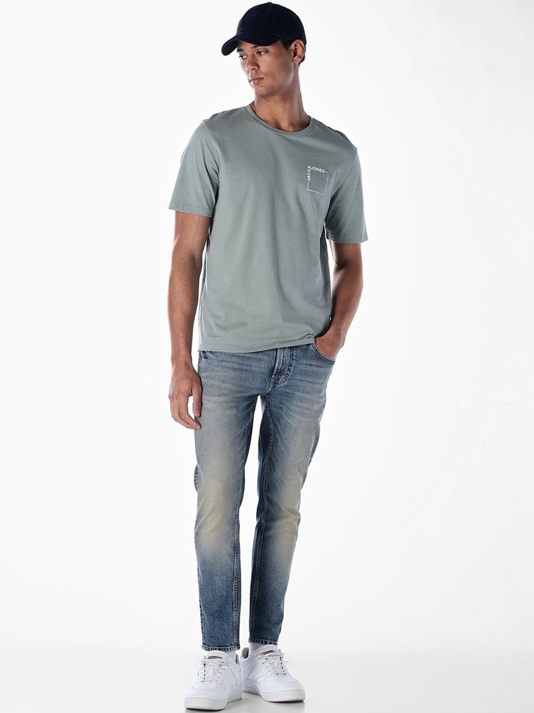 Slim Fit Low-Rise Heavy Fade Stretchable Jeans