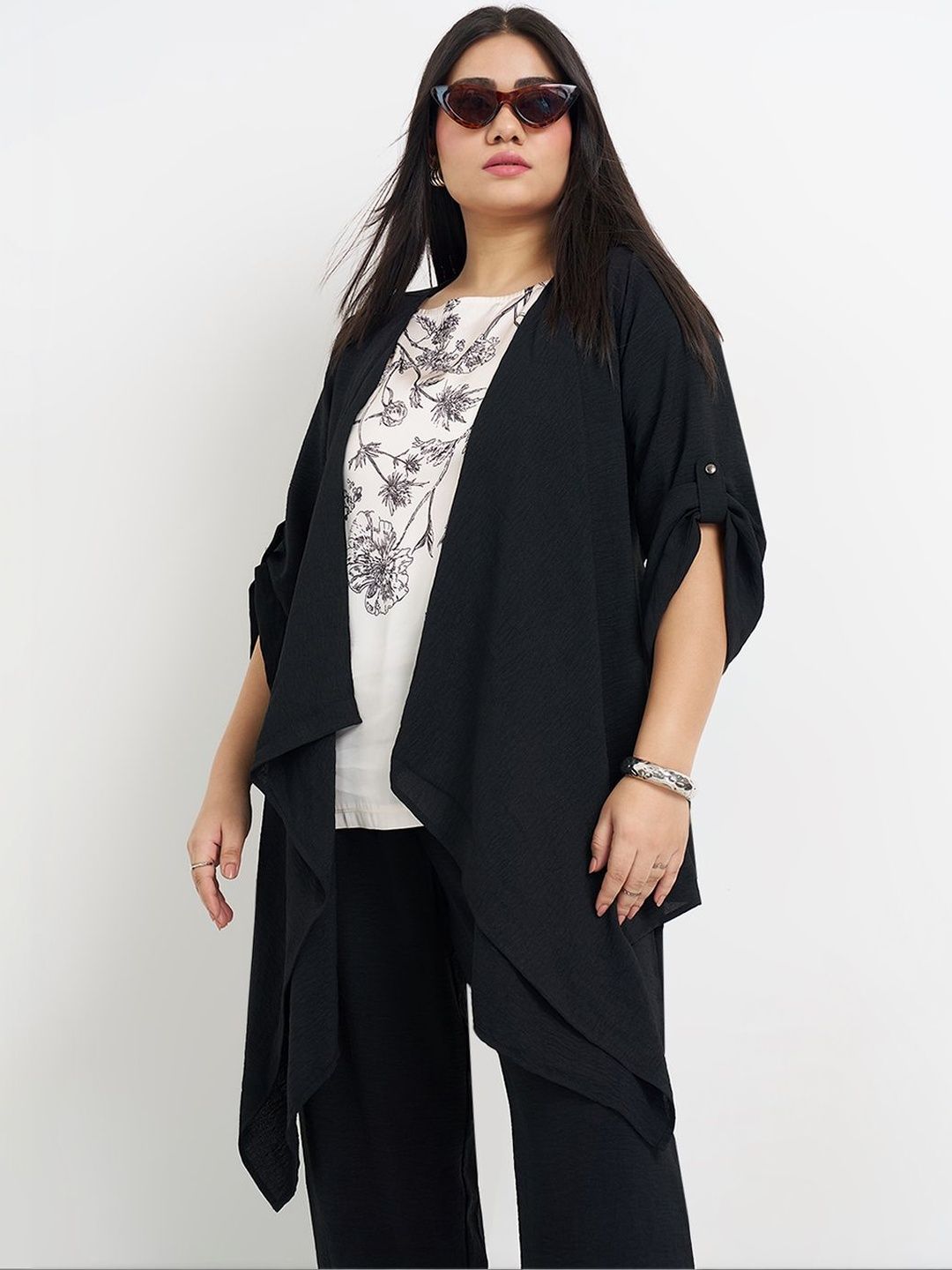 Honey Curvytude by Pantaloons Women Open Front Jacket