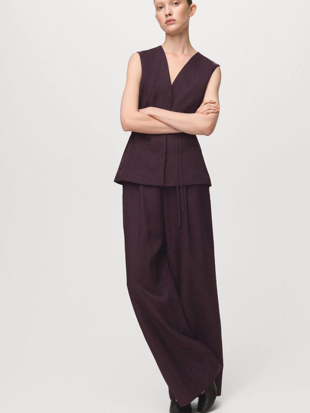 Waist Tie-Up Vest Top