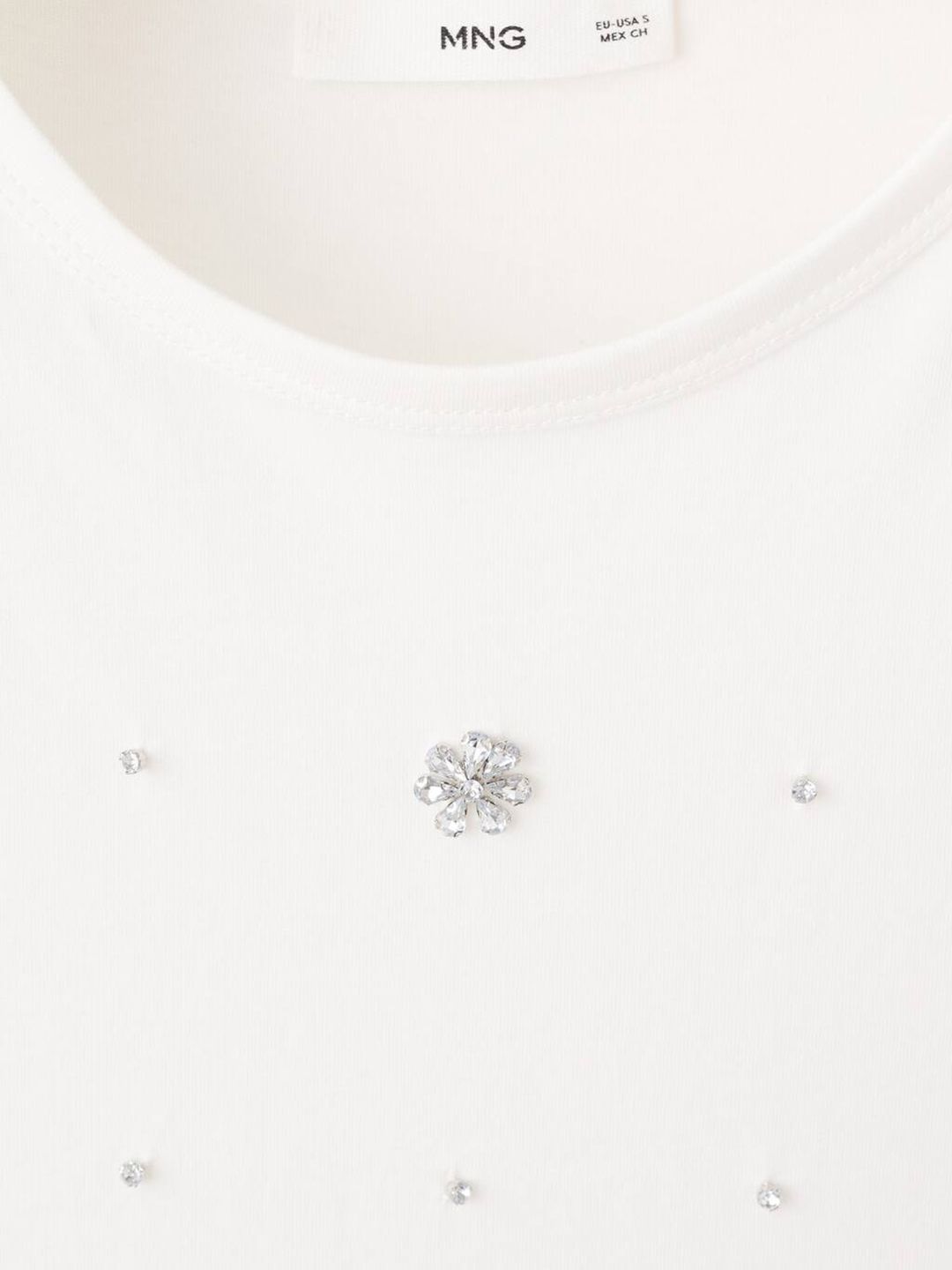 Embellished Pure Cotton T-shirt
