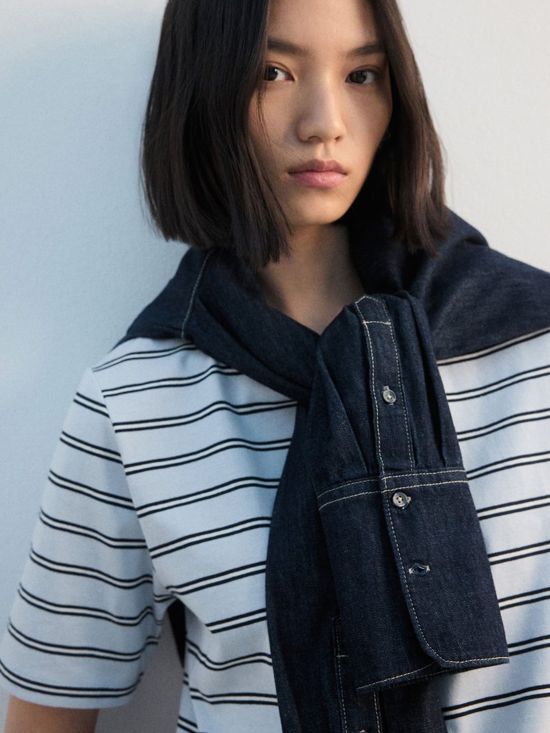 Striped Pure Cotton T-shirt