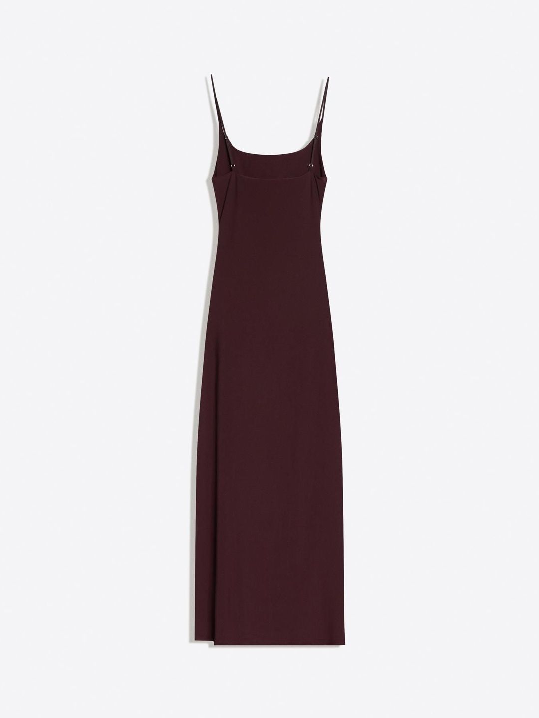 Gathered strap midi dress