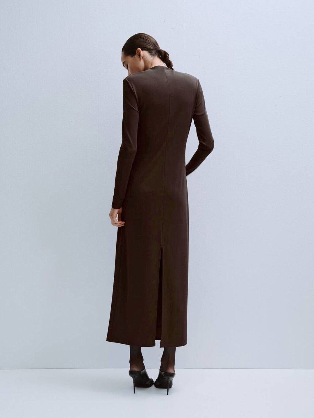 Boat Neck Sheath Midi Dress
