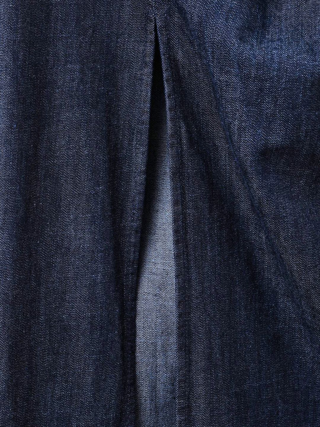 Denim One Shoulder Pure Cotton Sheath Midi Dress