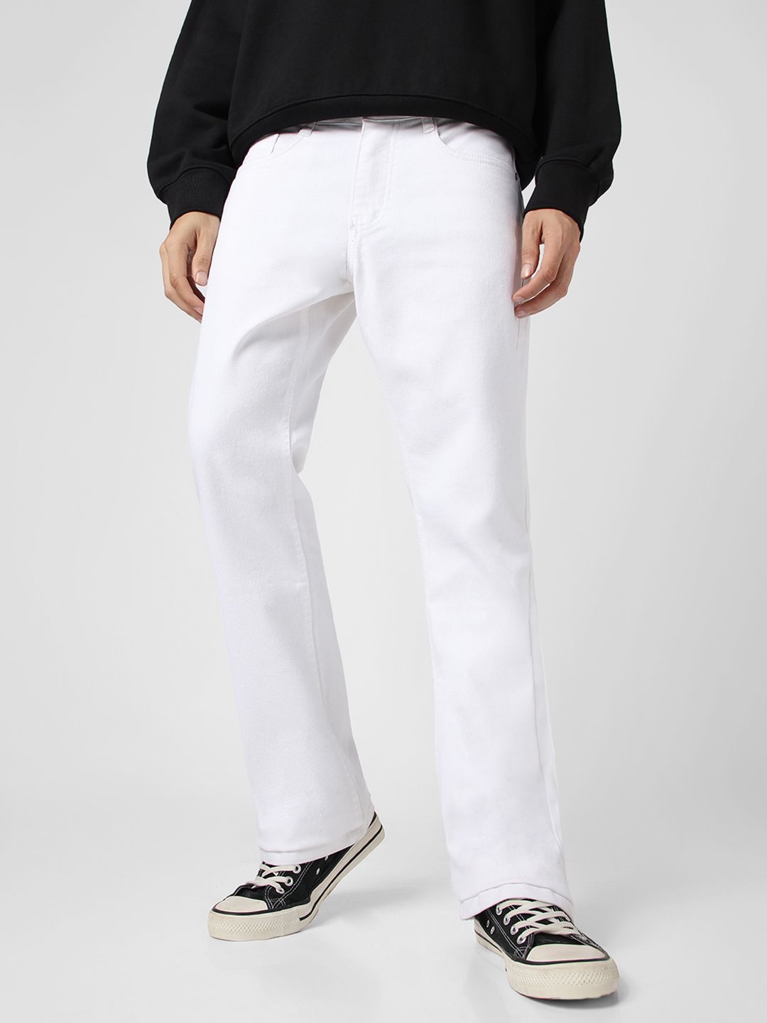 Urbano Fashion Men Bootcut Low Distress Stretchable Jeans