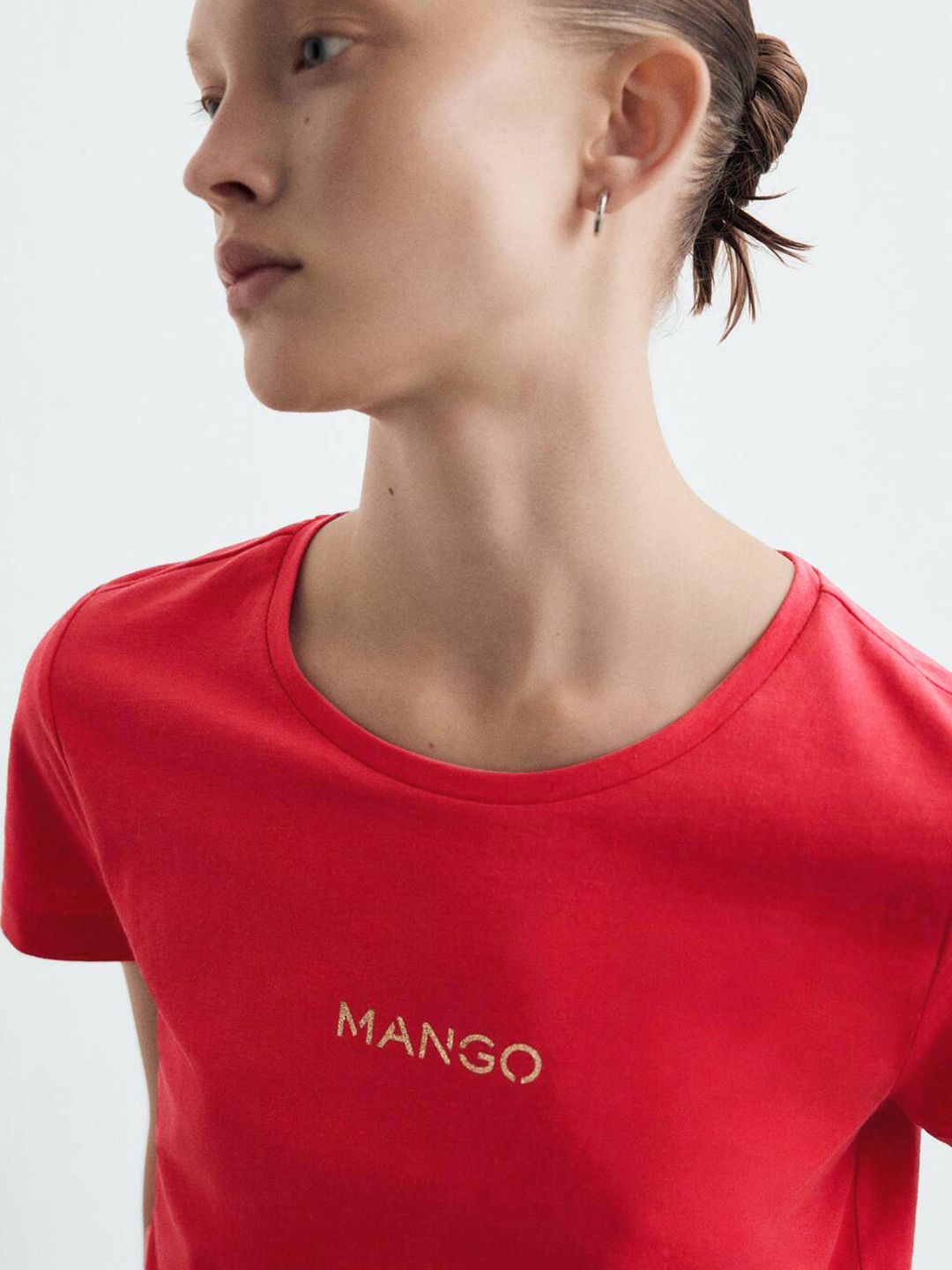 Brand Logo Printed Pure Cotton T-shirt
