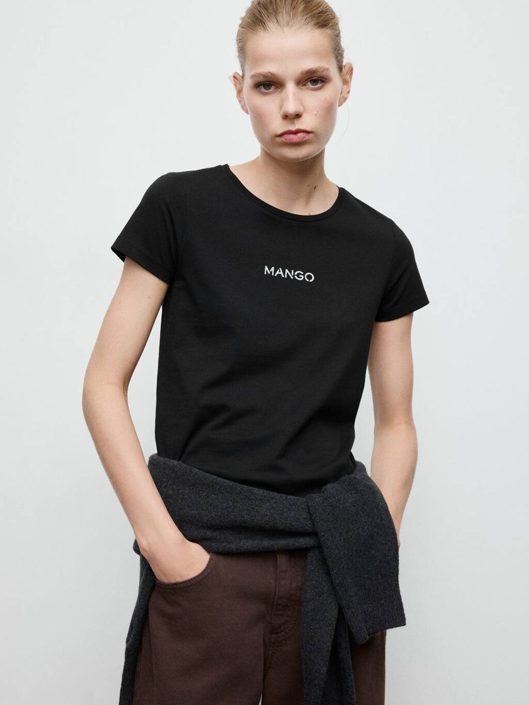 Brand Logo Printed Pure Cotton T-shirt
