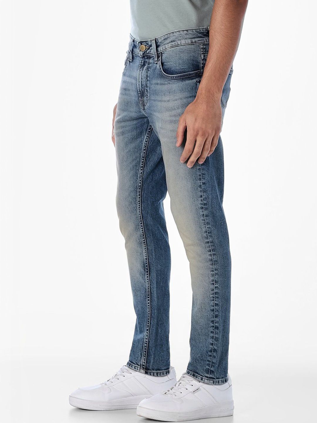 Slim Fit Low-Rise Heavy Fade Stretchable Jeans