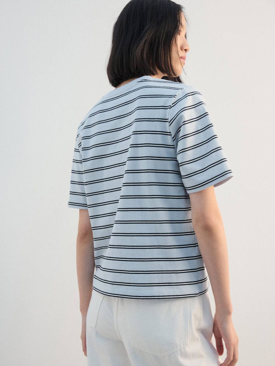 Striped Pure Cotton T-shirt