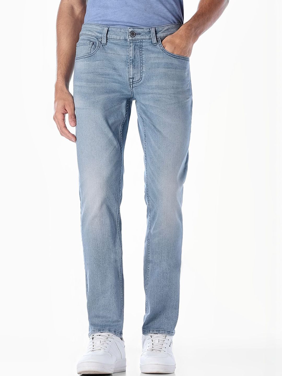 Tim Tapered Fit Low-Rise Light Fade Stretchable Jeans