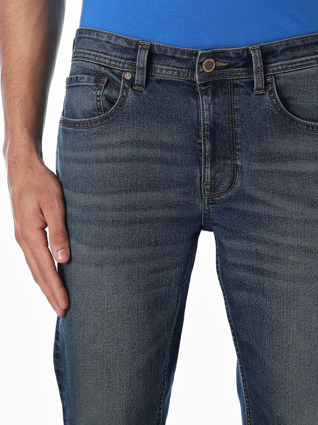 Tim Tapered Fit Low-Rise Light Fade Stretchable Jeans