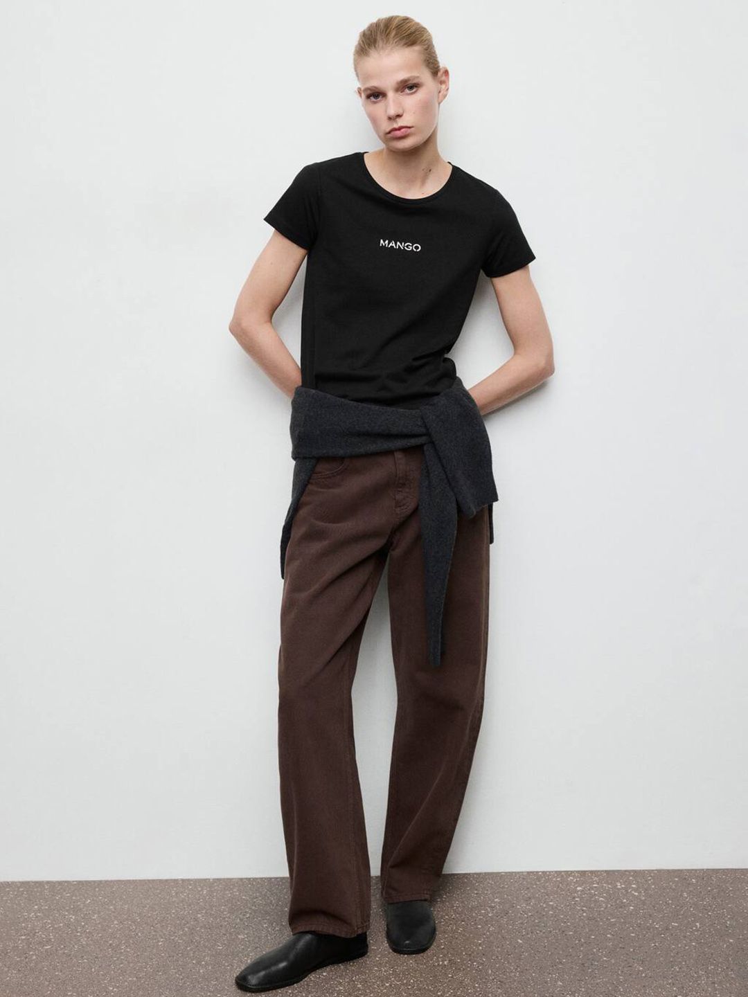 Brand Logo Printed Pure Cotton T-shirt