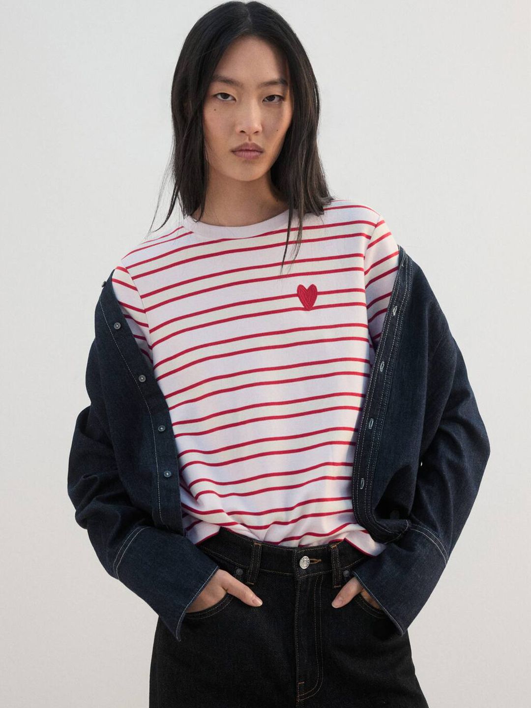 Striped Pure Cotton T-shirt