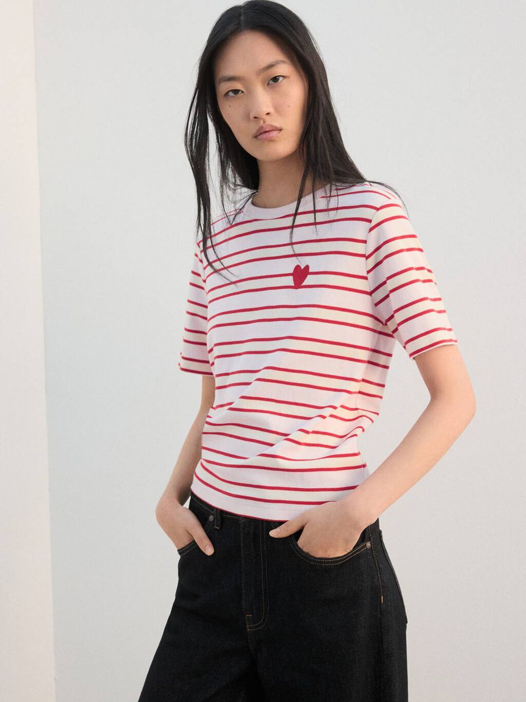 Striped Pure Cotton T-shirt