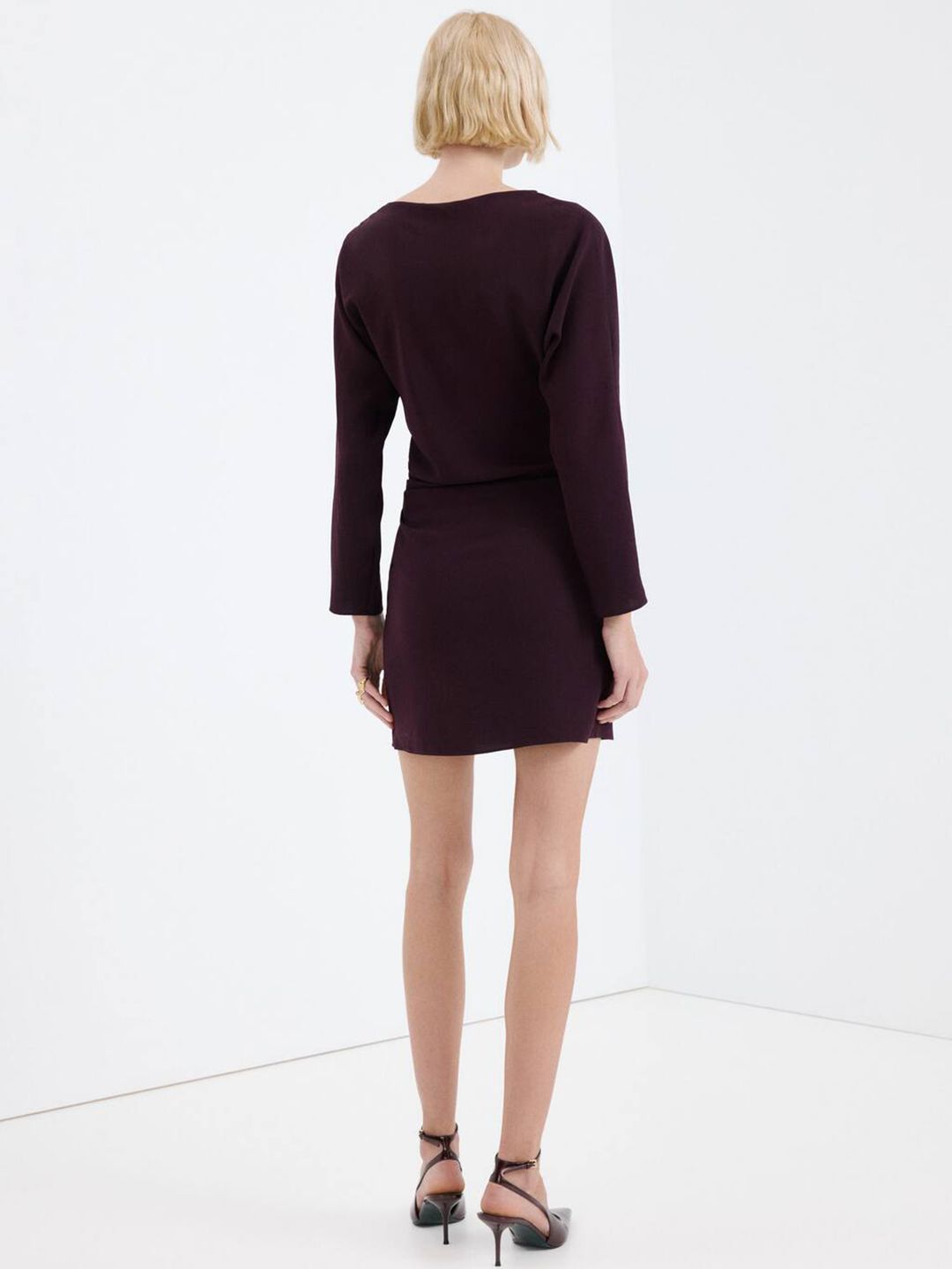 A-Line Gathered Mini Dress