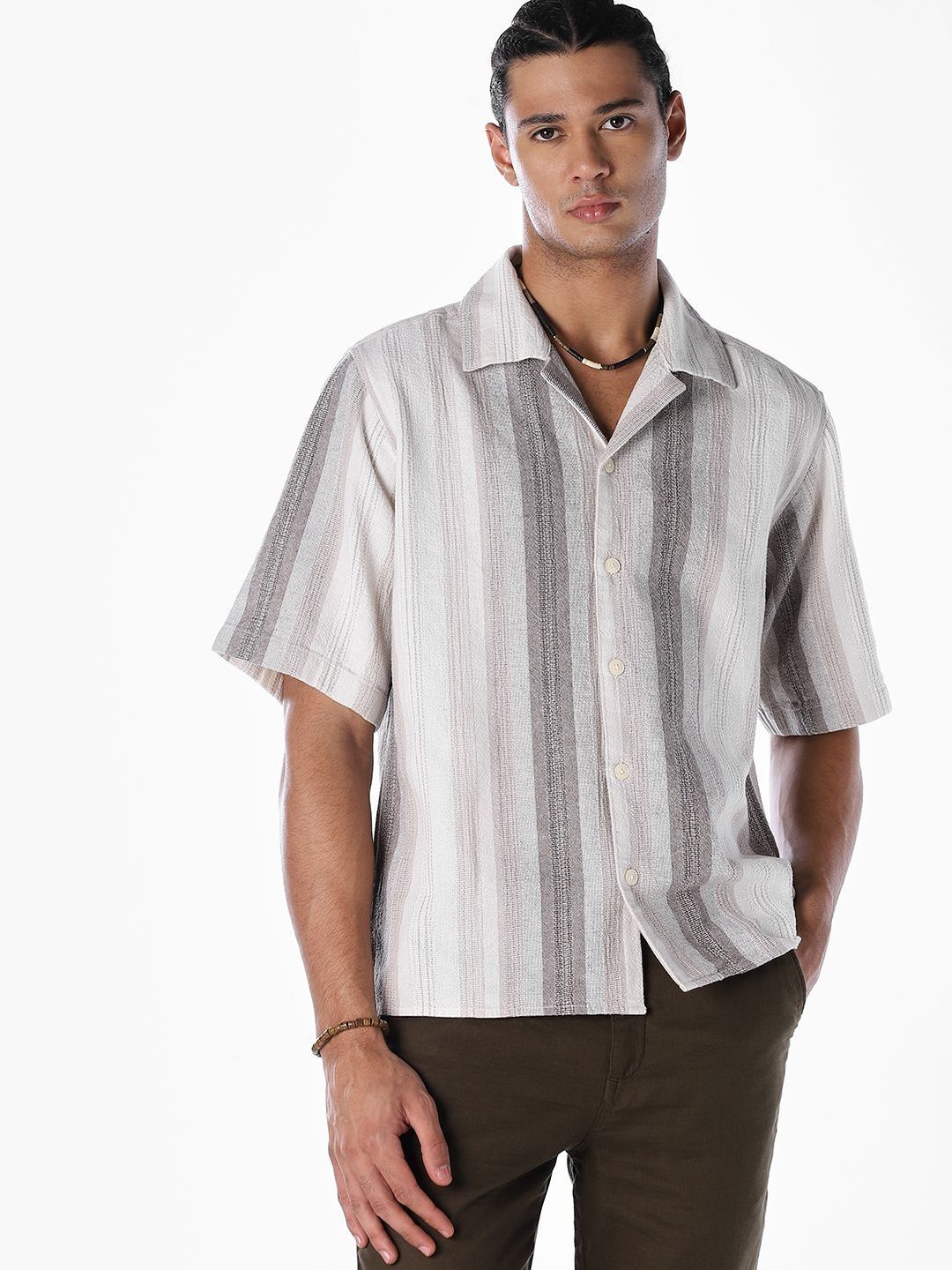 Jack & Jones Men Striped Casual Shirt