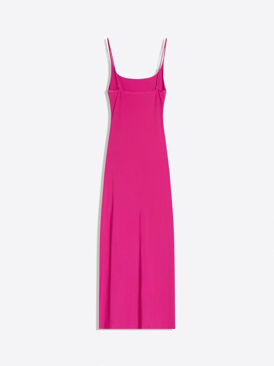 Gathered strap midi dress