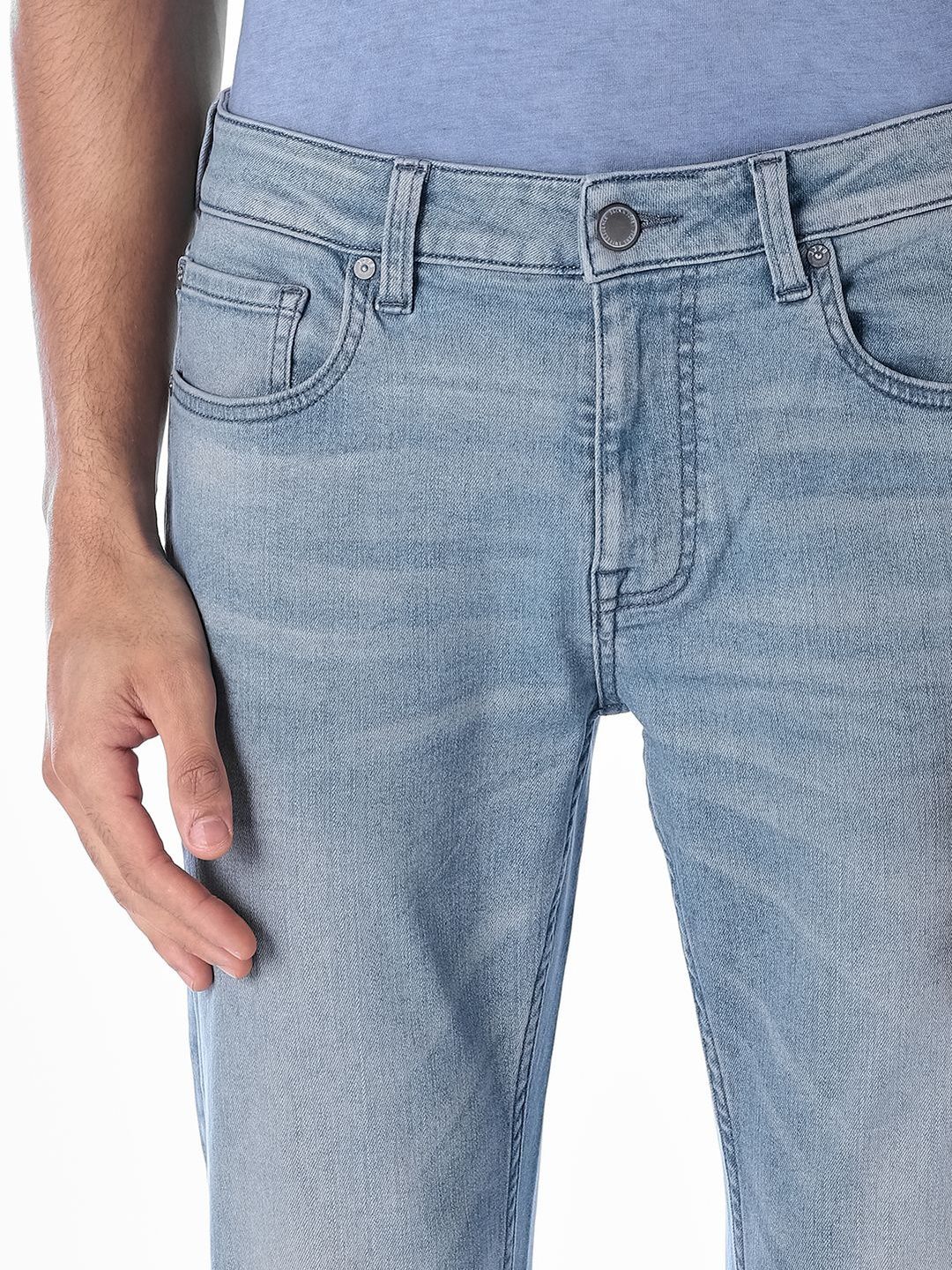 Tim Tapered Fit Low-Rise Light Fade Stretchable Jeans