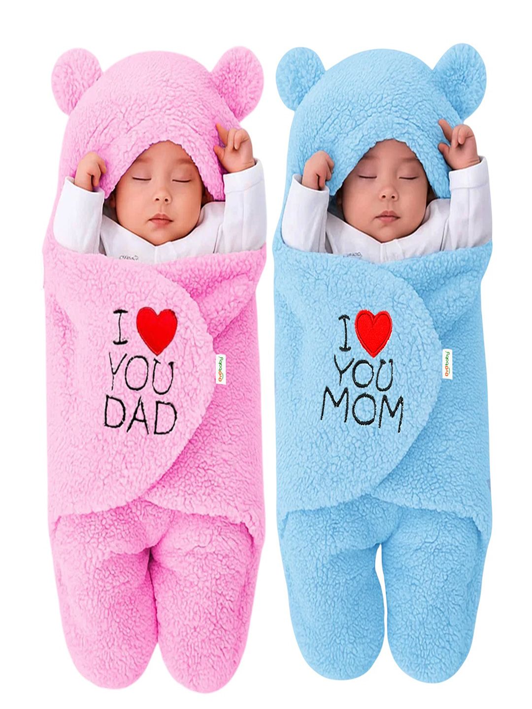 OyO Baby Pack of 2 Newborn Soft Baby Blanket Wrapper & Swaddle for AC Room