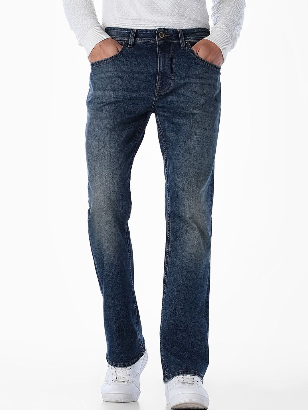 Bootcut High-Rise Light Fade Stretchable Jeans