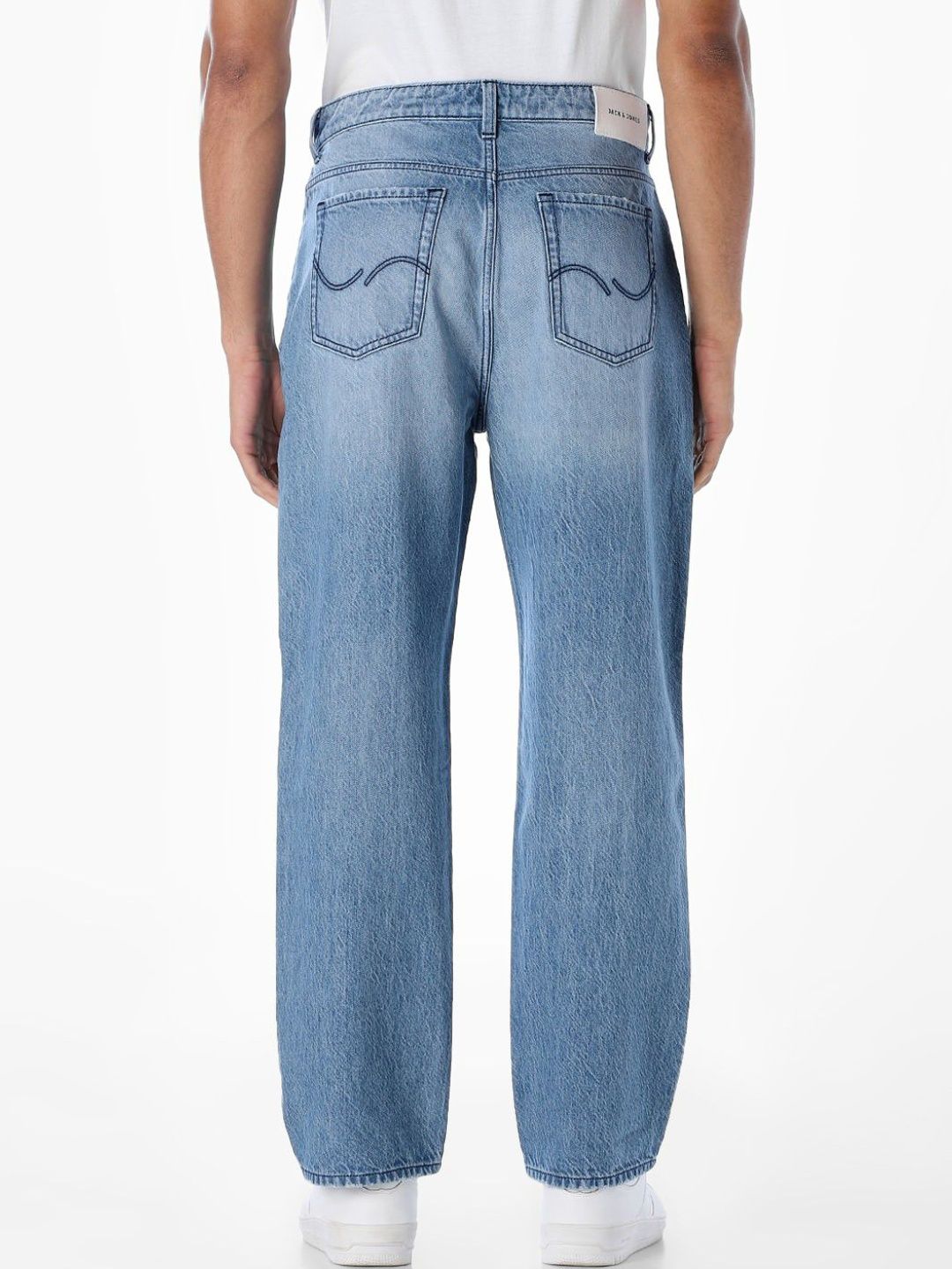 Wide Leg High-Rise Highly Distressed Light Fade Jeans