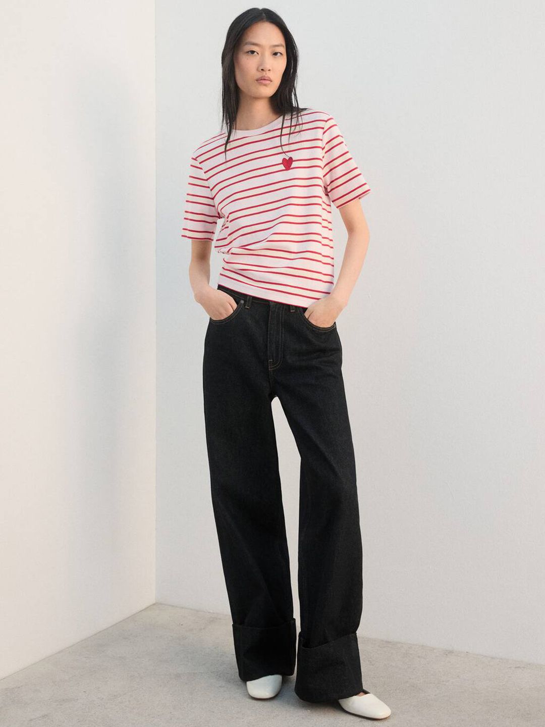 Striped Pure Cotton T-shirt