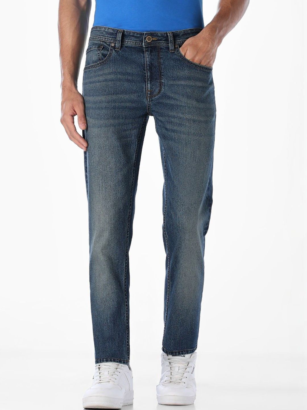Tim Tapered Fit Low-Rise Light Fade Stretchable Jeans