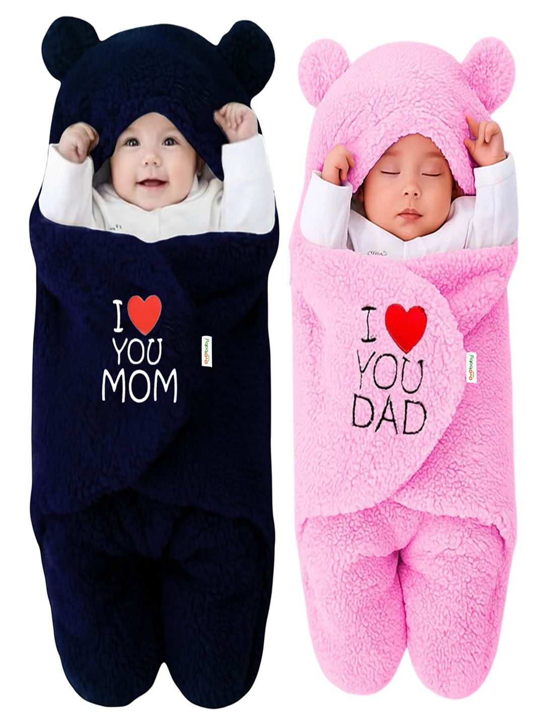 OyO Baby Pack of 2 Newborn Soft Baby Blanket Wrapper & Swaddle for AC Room