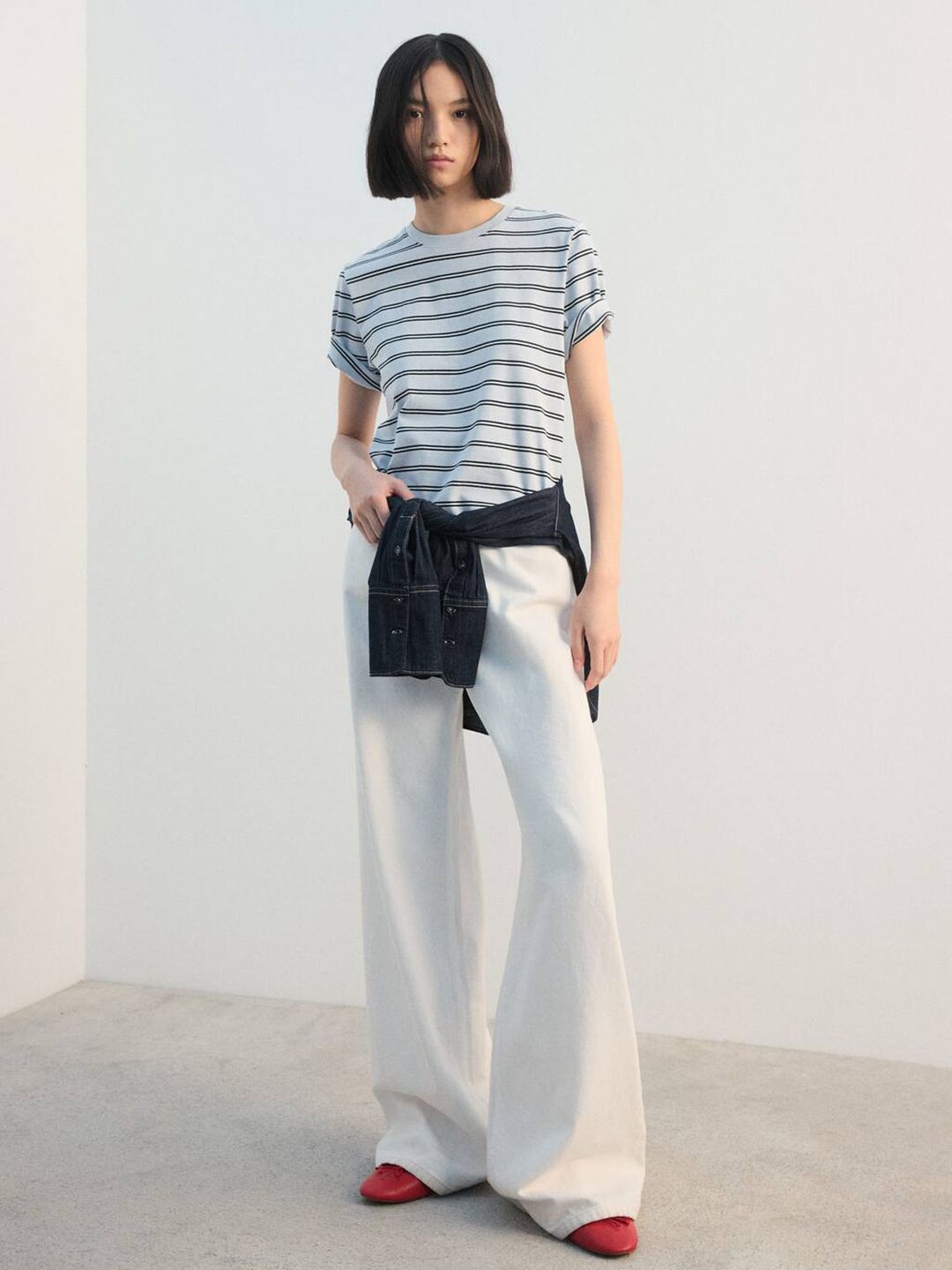 Striped Pure Cotton T-shirt