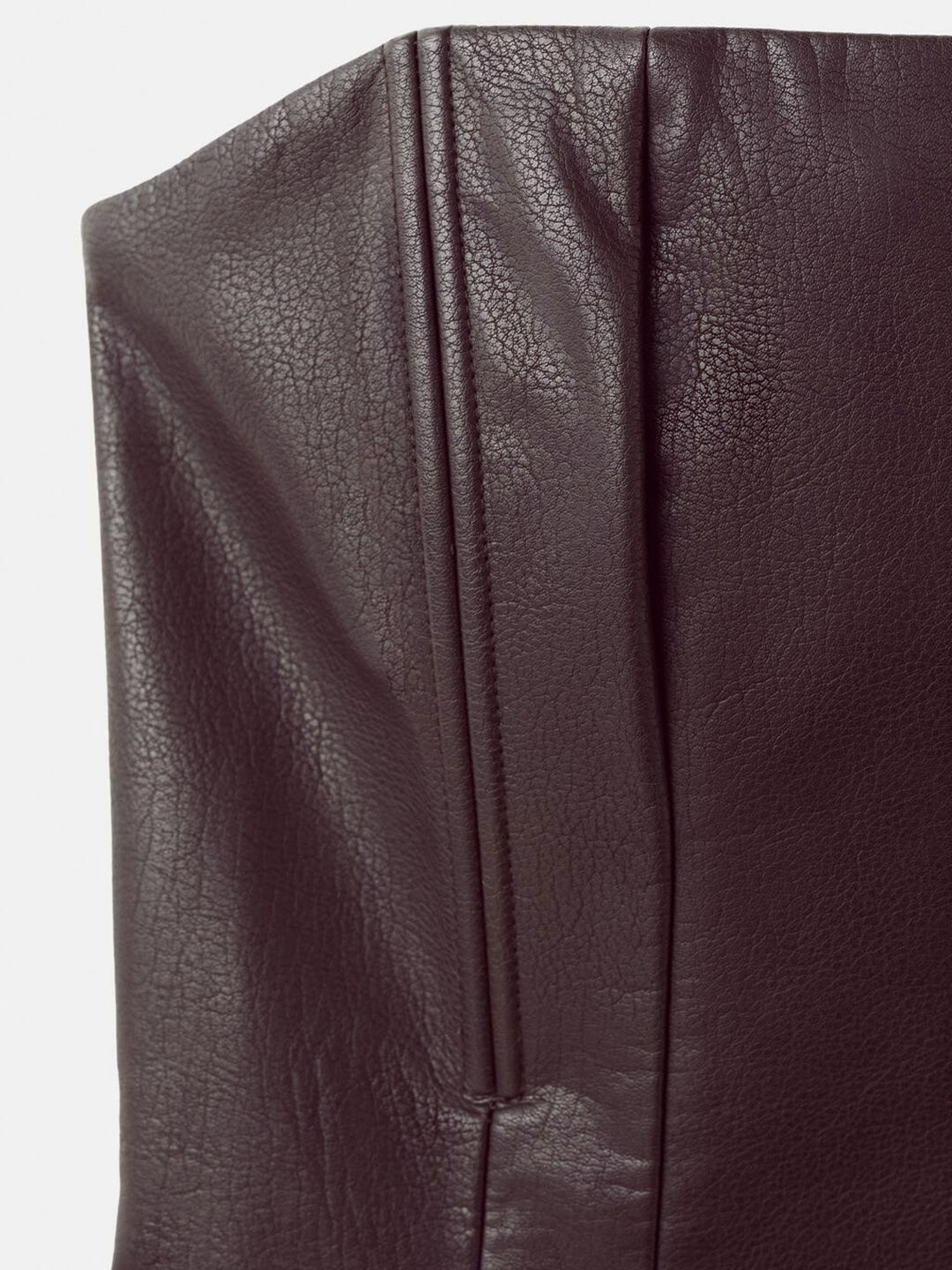 Faux Leather Coated Bandeau Mini Dress