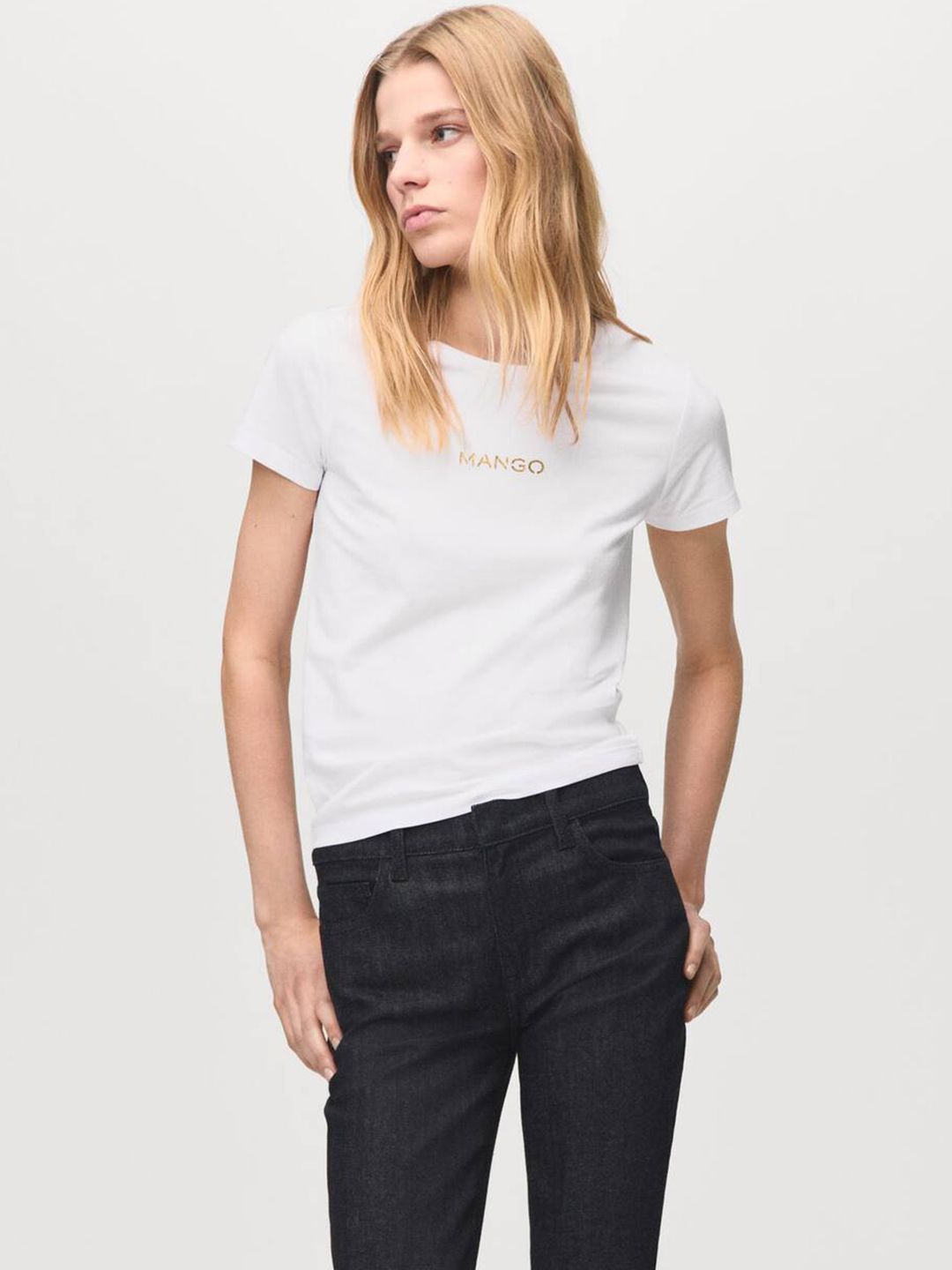 Brand Logo Printed Pure Cotton T-shirt