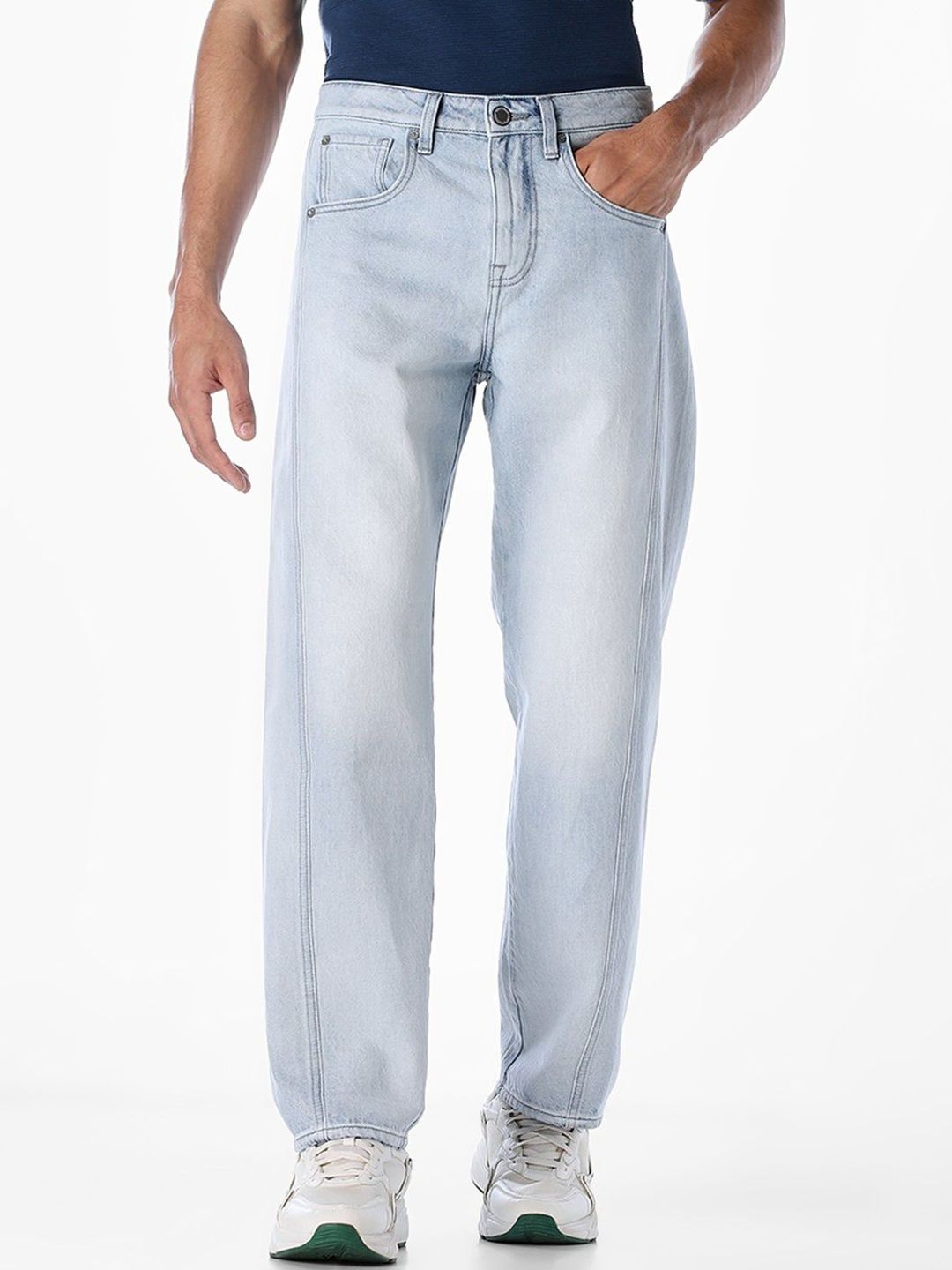 Eddie Wide Leg High-Rise Light Fade Jeans