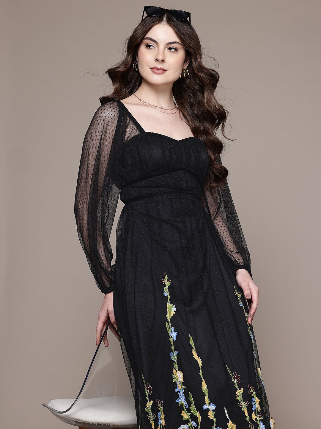 label ritu kumar maxi dress Buy Label Ritu Kumar Women Pink Sleeveless Shoulder Straps Chiffon Maxi  Dress (XS) Online