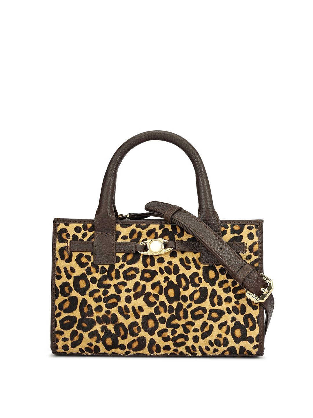 Da Milano Da Milano Animal Printed Leather Handheld Bag