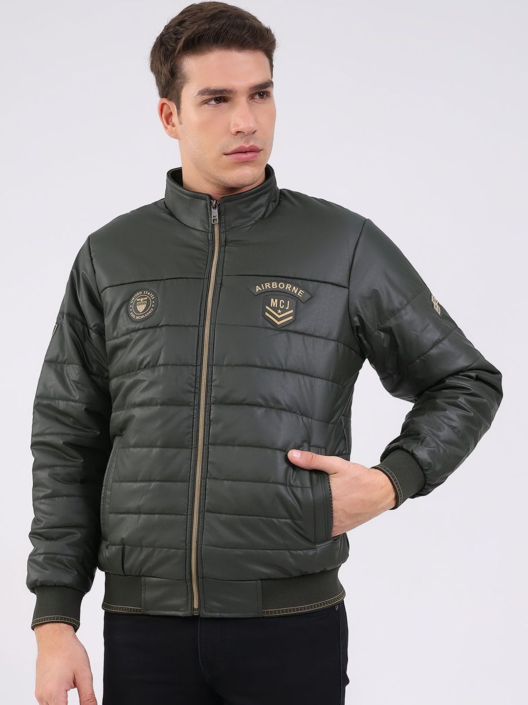 Monte Carlo Men Outdoor Padded Jacket with Embroidered