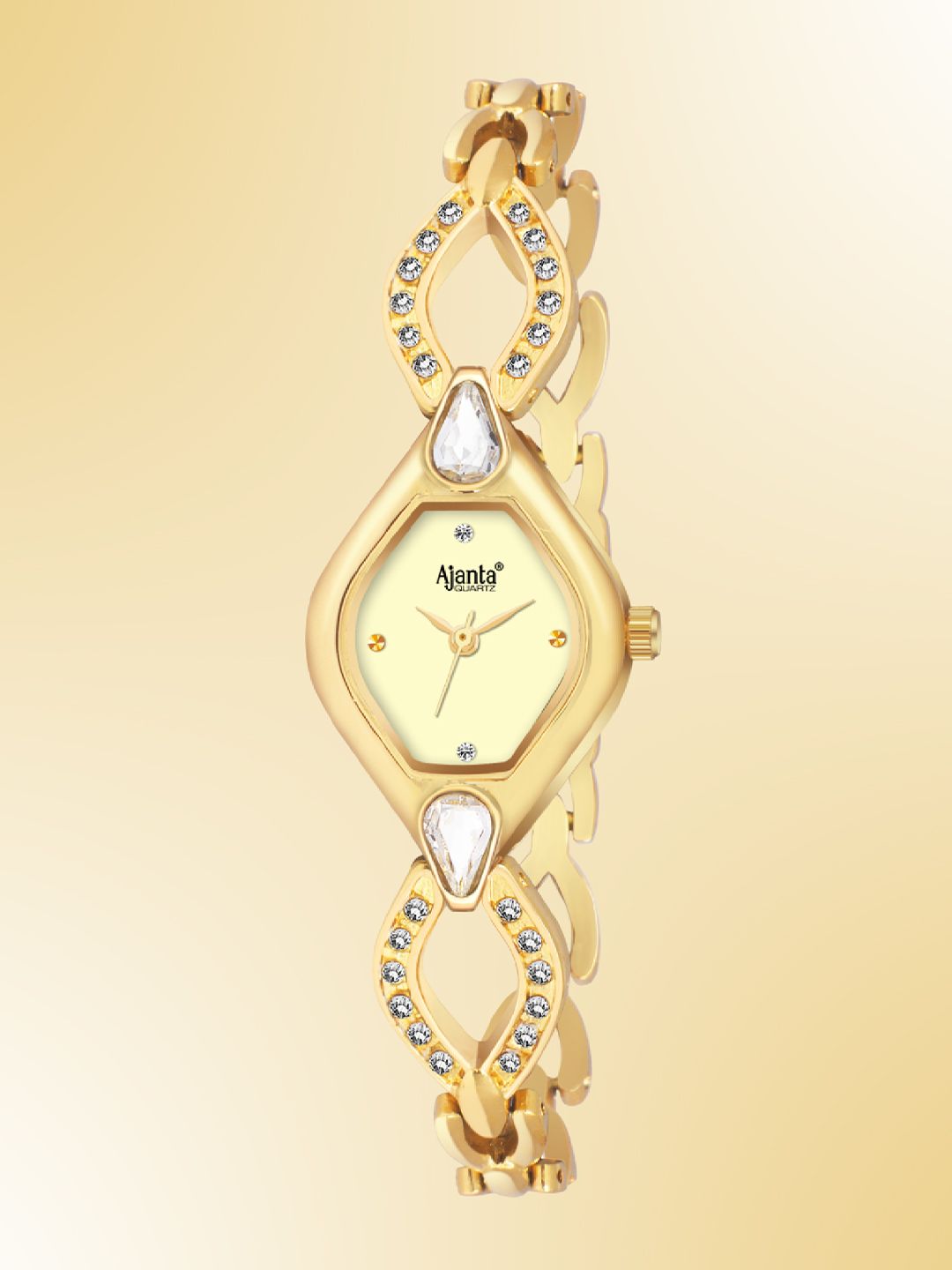 Ajanta Quartz Ajanta Quartz Women Bracelet Style Straps Analogue Watch AWC051PMSL -01