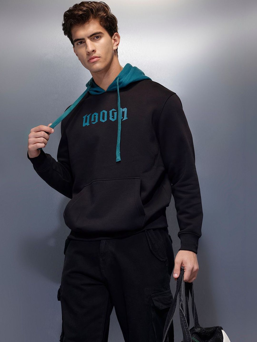 WROGN Men Hooded Sweatshirt