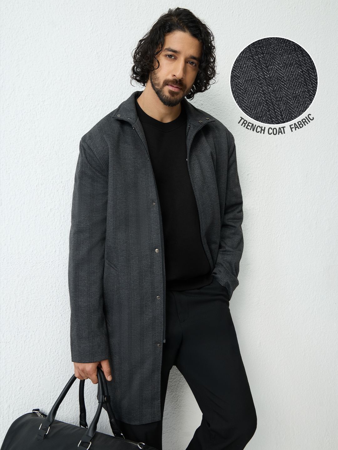 The Souled Store Men Regular Fit Printed Charcoal Jackets