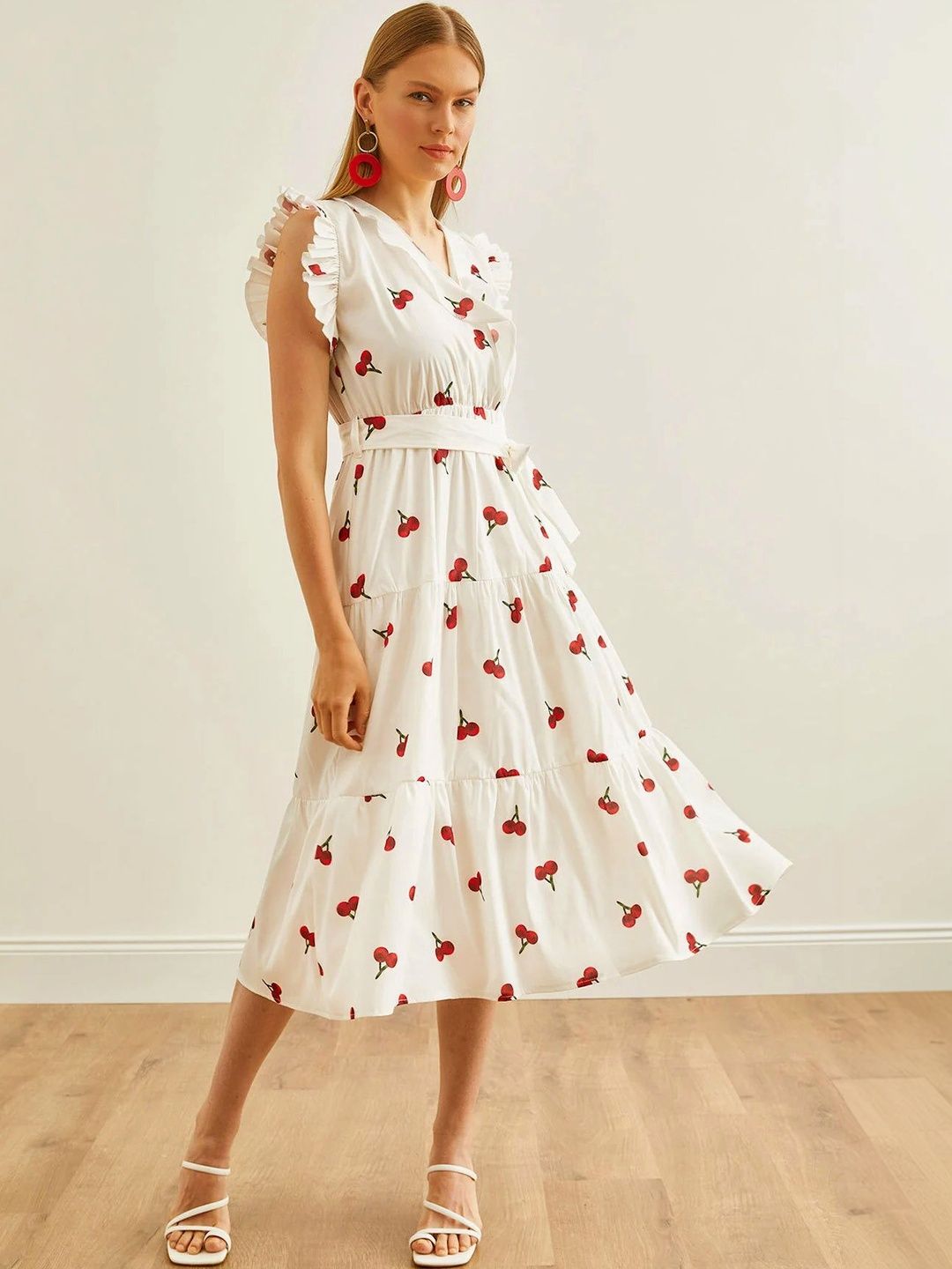 PIMU PIMU Print Fit & Flare Maxi Dress