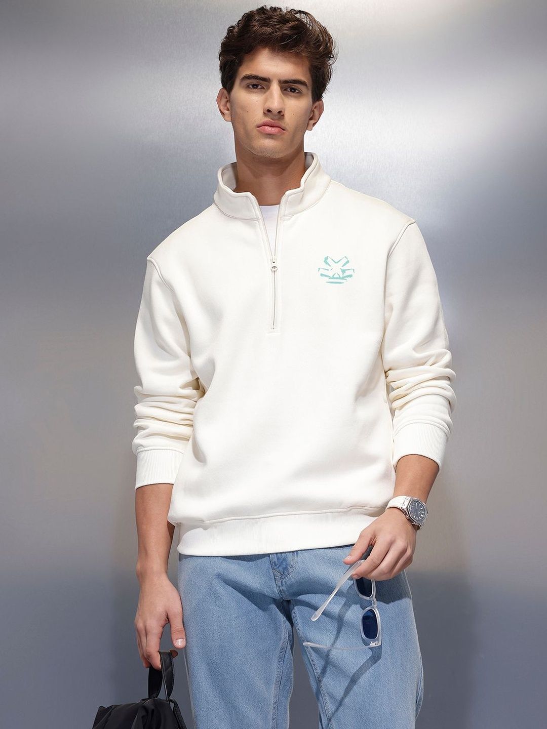 WROGN Men Printed Sweatshirt