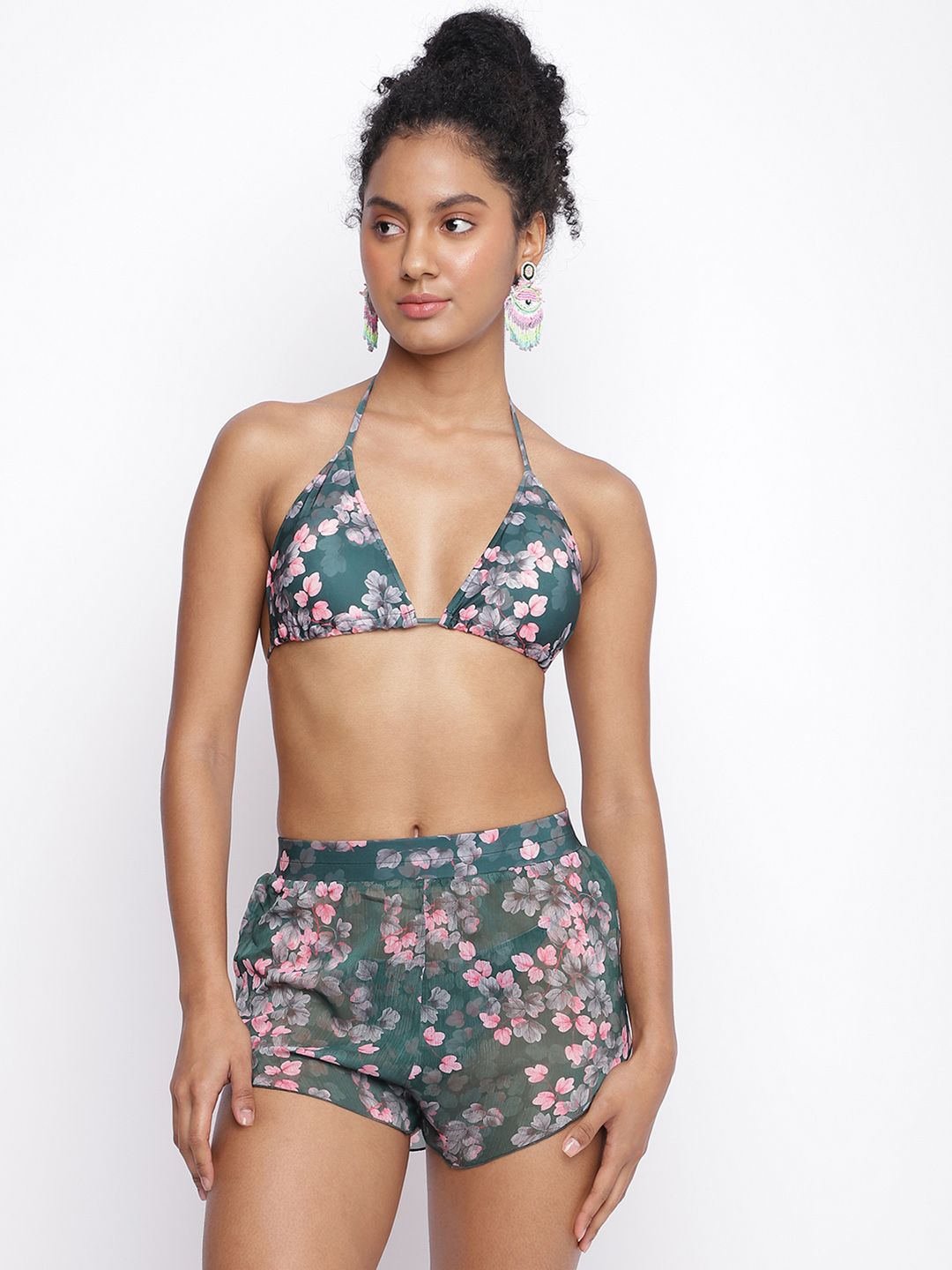 La Intimo Women Floral Printed Swim Bottom