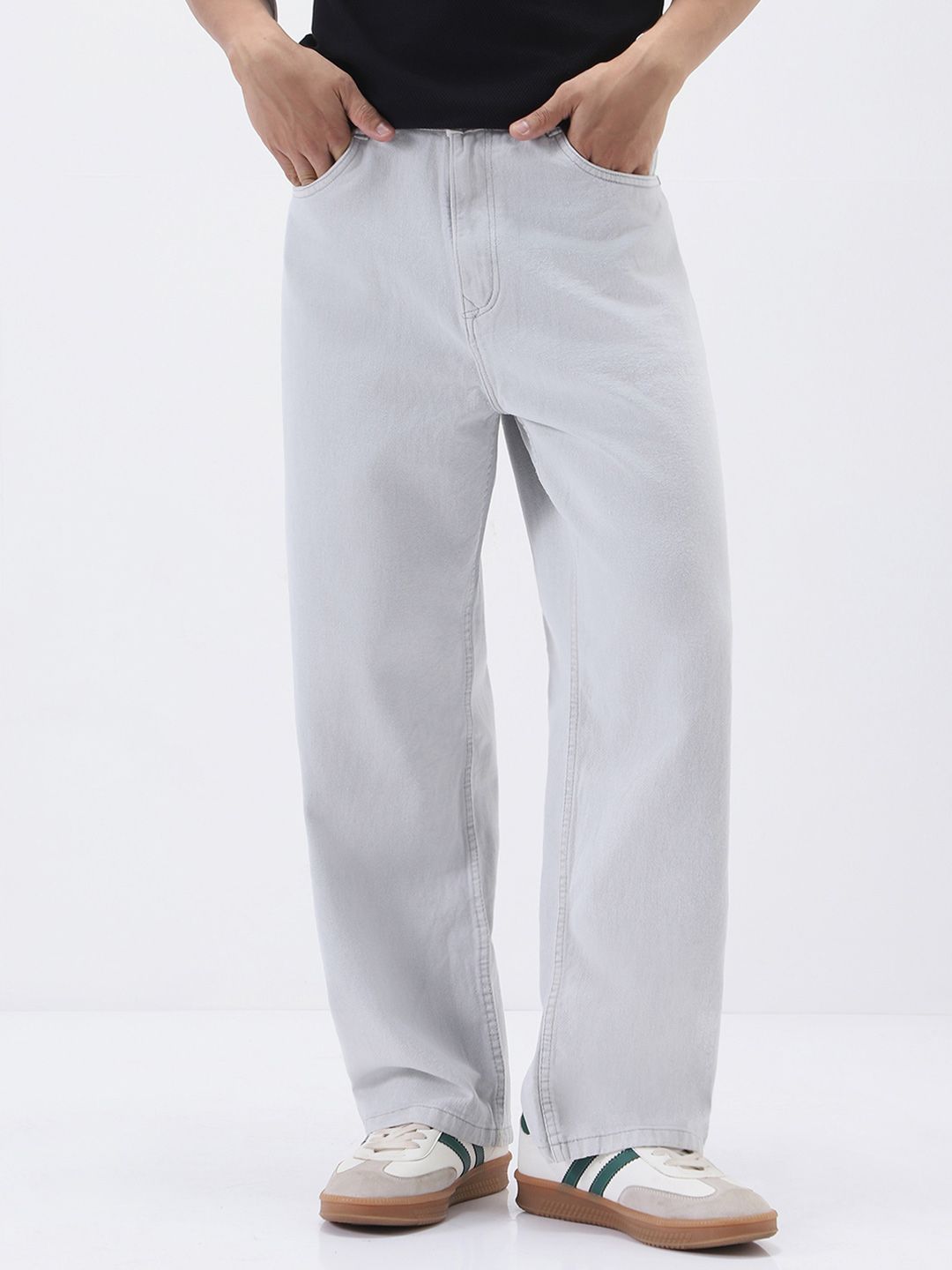 Urbano Fashion Men Washed Non-Stretchable Relaxed Fit Jeans