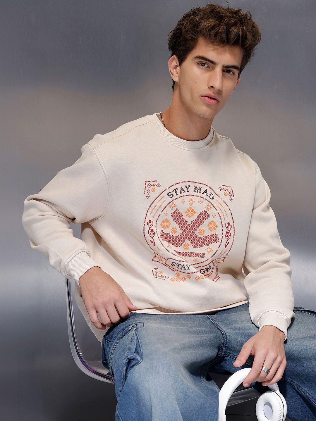 WROGN WROGN Men Printed Sweatshirt