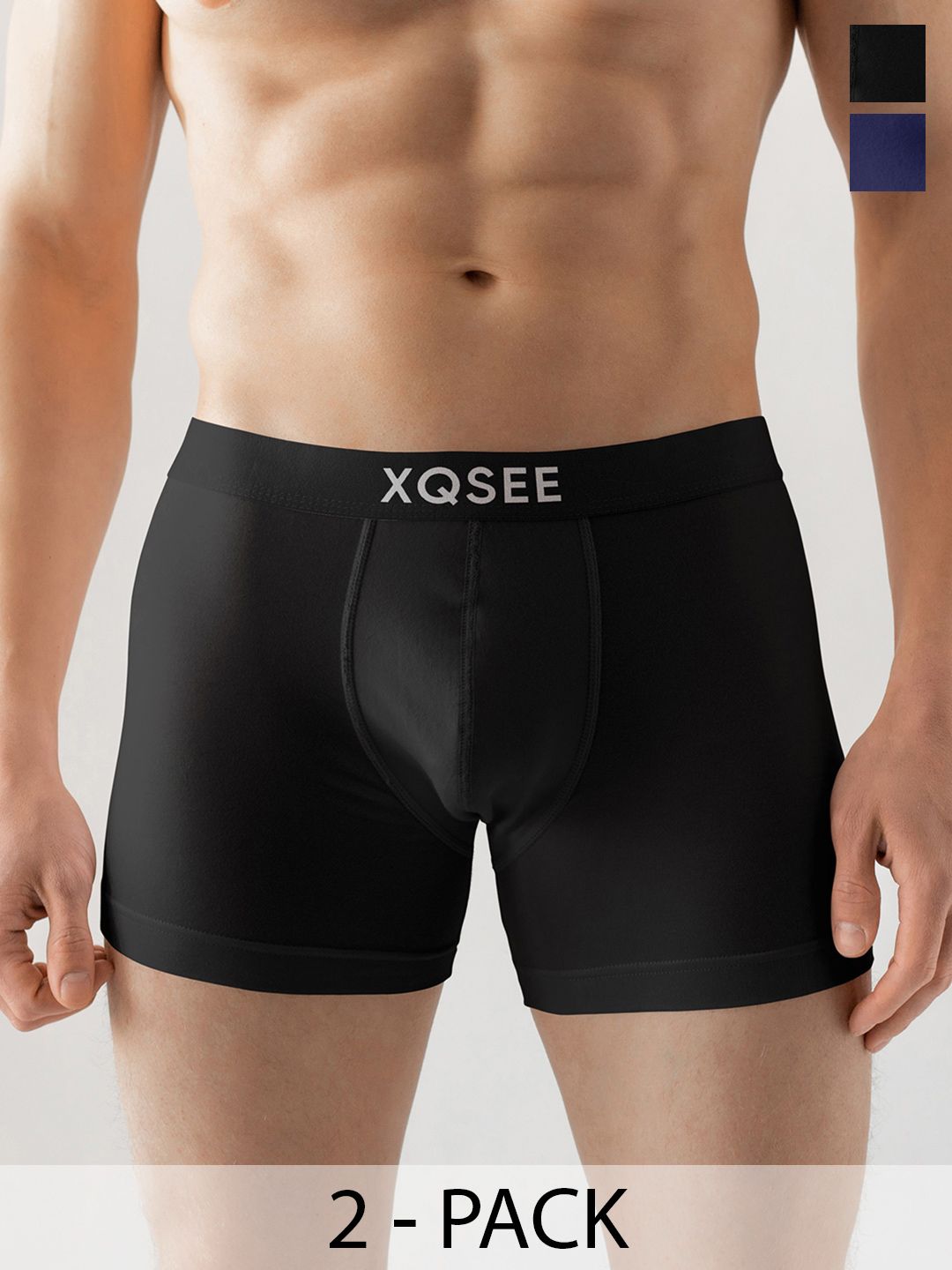 XQSEE Men Pack Of 2 Printed Mid -Rise Short Trunk
