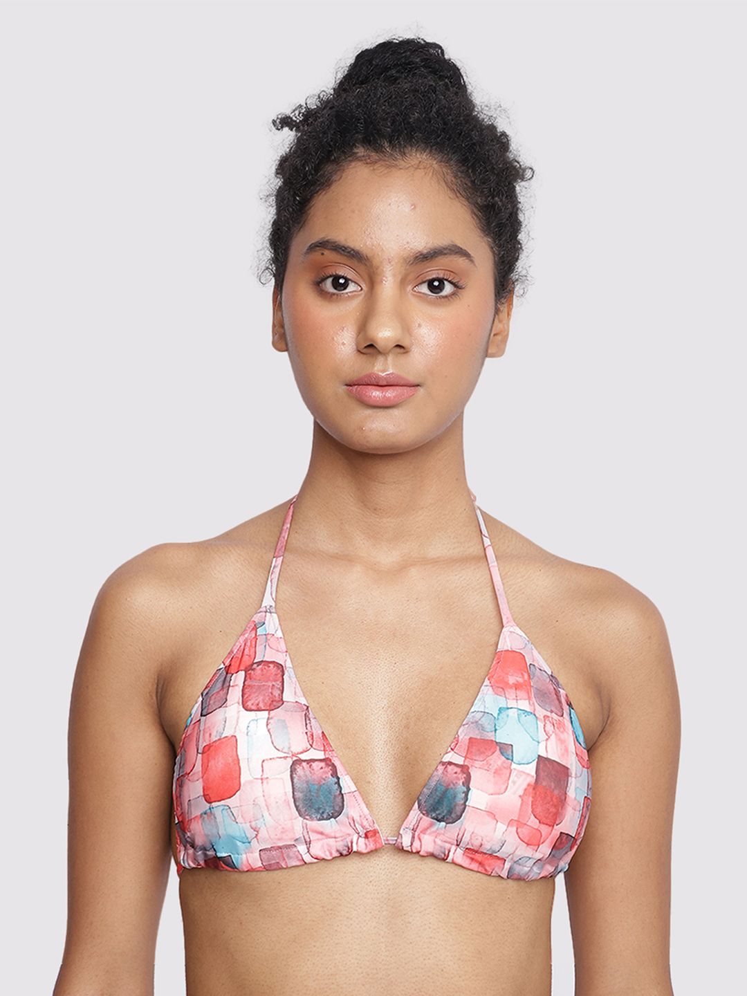 La Intimo Printed Halter Neck Swim Bikini Bra